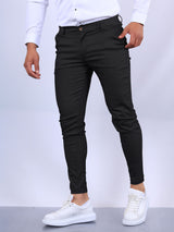 Men's Slim Button Trousers Fashion Solid Office Versatile Long Pencil Pants - Ever Bloom Now