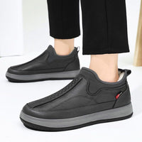 Winter Warm Fleece Snow Boots Round-toed Platform Ankle Boot Fashion Simple Non-slip Flat Cotton Shoes Men - Ever Bloom Now