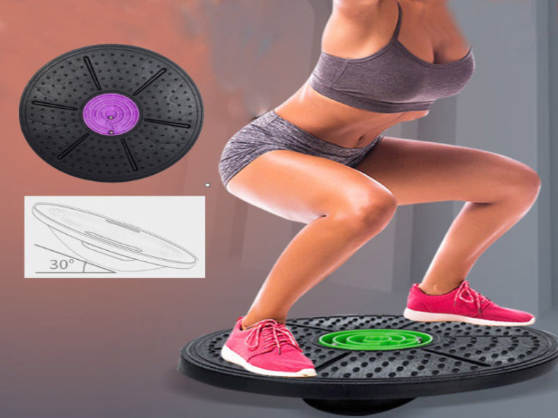 Yoga Balance Board Disc Stability Round Plates Exercise Trainer for Fitness Sports Waist Wriggling Fitness Balance Board - Ever Bloom Now