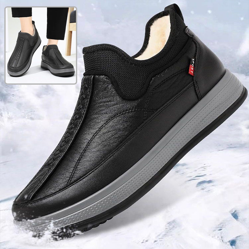 Winter Warm Fleece Snow Boots Round-toed Platform Ankle Boot Fashion Simple Non-slip Flat Cotton Shoes Men - Ever Bloom Now