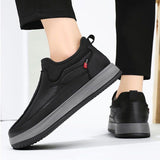 Winter Warm Fleece Snow Boots Round-toed Platform Ankle Boot Fashion Simple Non-slip Flat Cotton Shoes Men - Ever Bloom Now