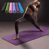 TPE Yoga Mat Non Slip Carpet Environmental Fitness 183*61cm - Ever Bloom Now