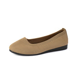 Round Toe Flats Shoes Casual Comfortable Soft Slip On Knit Mesh Shoes For Women - Ever Bloom Now