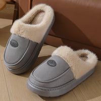 Winter Plush Slippers For Men Casual All-match Warm Suede House Shoes Indoor Non-slip Floor Bedroom Slipper - Ever Bloom Now
