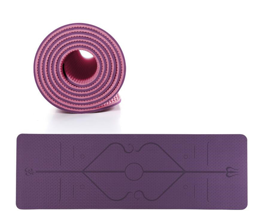 TPE Yoga Mat Non Slip Carpet Environmental Fitness 183*61cm - Ever Bloom Now
