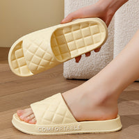 Men's Home Slippers With Plaid Design Soft-soled Silent Indoor Floor Bathing Slippers Women House Shoes Summer - Ever Bloom Now