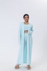 Cozy Pajama Set, 3 Piece Lounge Set, Cute Loungewear, Warm Suit Sets, Matching Set, Lounge Set, 3 Piece Pant Sets, Women Winter Dress - Ever Bloom Now