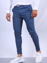 Men's Slim Button Trousers Fashion Solid Office Versatile Long Pencil Pants - Ever Bloom Now