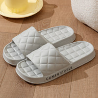 Men's Home Slippers With Plaid Design Soft-soled Silent Indoor Floor Bathing Slippers Women House Shoes Summer - Ever Bloom Now