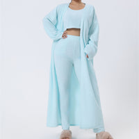 Cozy Pajama Set, 3 Piece Lounge Set, Cute Loungewear, Warm Suit Sets, Matching Set, Lounge Set, 3 Piece Pant Sets, Women Winter Dress - Ever Bloom Now