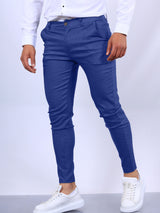 Men's Slim Button Trousers Fashion Solid Office Versatile Long Pencil Pants - Ever Bloom Now