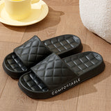 Men's Home Slippers With Plaid Design Soft-soled Silent Indoor Floor Bathing Slippers Women House Shoes Summer - Ever Bloom Now