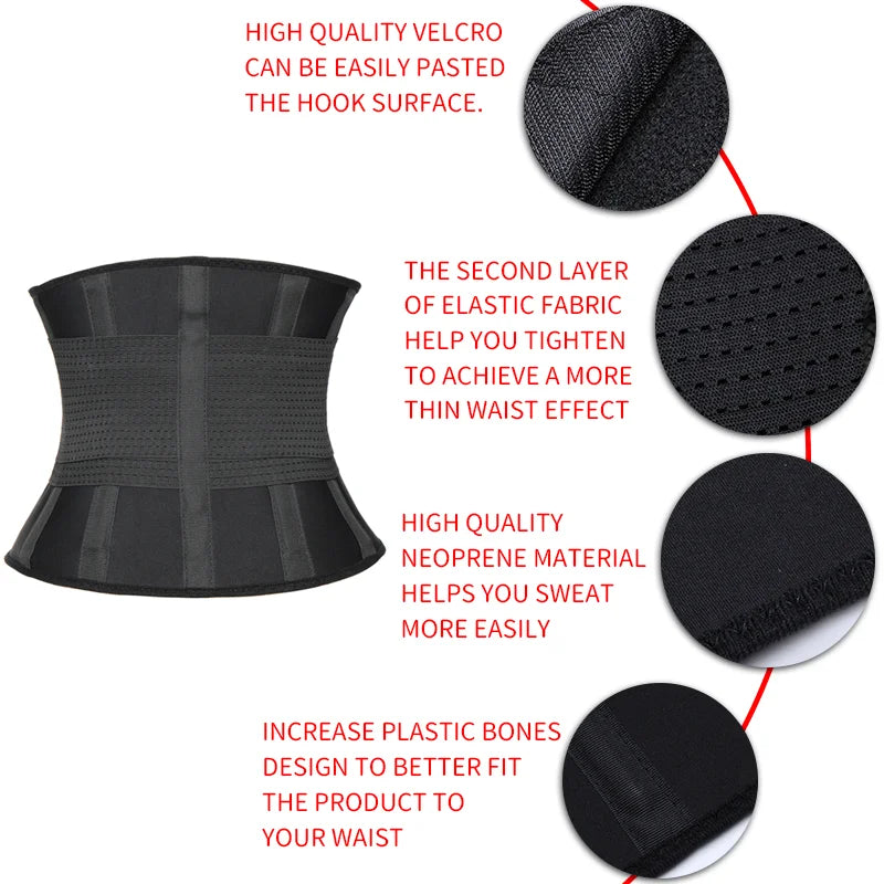 Women Belt Slimming Body Shaper Waist Trainer Trimmer Fitness Corset Tummy Control Shapewear Stomach Trainers