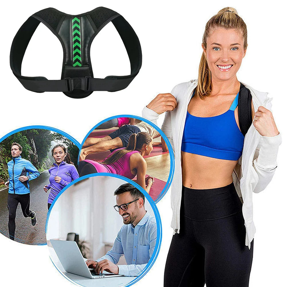 Medical Adjustable Back Shoulder Posture Corrector Belt Clavicle Spine Support Preventing Humpback Sports Upper Back Neck Brace