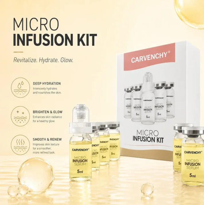 Multi-Peptide Collagen Microneedling Skin Care Set Firming Rejuvenating Skin Deep Moisturizing Brand Carvenchy Microinfusion Kit