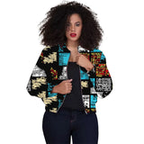 Tailor Made Women's Collarless Jacket African Print Original Design Ankara Styles Female Short Bomber Coats