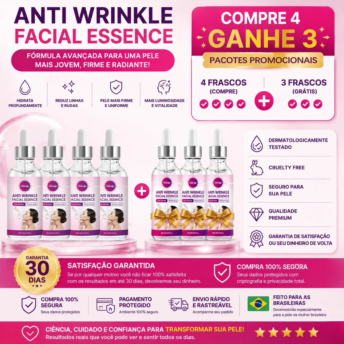 Collagen Peptide Lifting Anti Wrinkle Serum Blur Micro Creases Moisturizing Improve Skin Elasticity Women Daily Facial Care