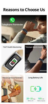 VALDUS 2025 New VITRO NO Screen Smart Bracelet ECG SOS Heart Rate Blood Pressure Sports Fitness Waterproof Screenless Smartwatch