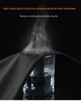 3-7Pcs Men's Ice Fiber Quick-Dry Running Fitness Full Set/Suit Tracksuit For Marathon, Training Cycling，Jogging,Gym， sweatpants