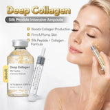 Collagen Silk Peptide Face Serum Anti Wrinkle Firming Elasticity Boosting Essence for Fine Lines, Hydrating Skin Care 30/40ml