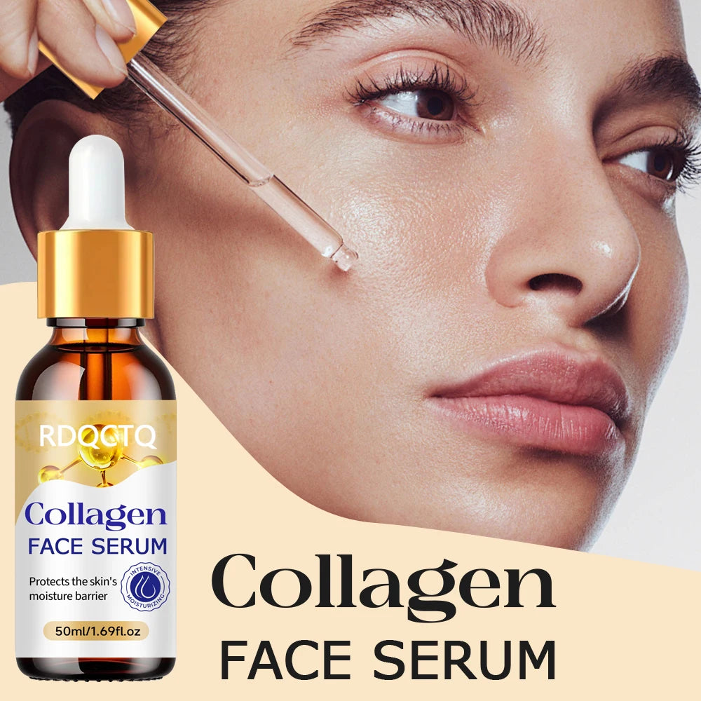 RDOCTQ Collagen Peptide Anti-Aging Serum for Face Skin Brightening Reduces Fine Lines Wrinkles Heals Repairs Skin