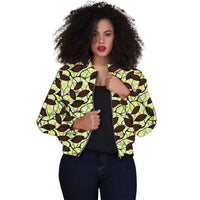 Tailor Made Women's Collarless Jacket African Print Original Design Ankara Styles Female Short Bomber Coats