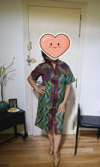 Stand Collar Dress African Trends Patchwork Dress Original Design Elegant Print Women's Ankara Outfit Customized