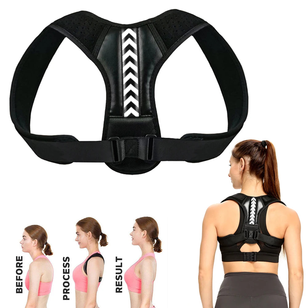 Medical Adjustable Back Shoulder Posture Corrector Belt Clavicle Spine Support Preventing Humpback Sports Upper Back Neck Brace
