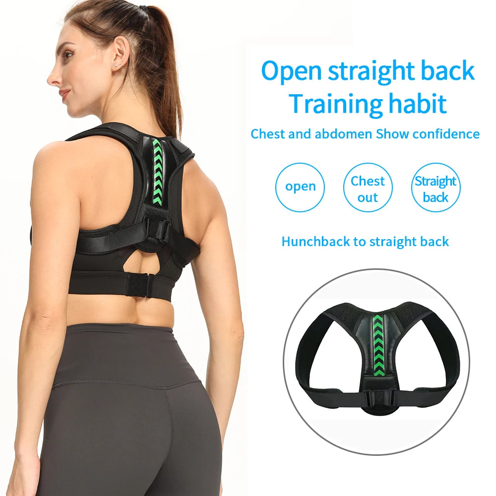Medical Adjustable Back Shoulder Posture Corrector Belt Clavicle Spine Support Preventing Humpback Sports Upper Back Neck Brace