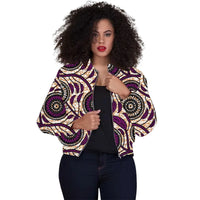 Tailor Made Women's Collarless Jacket African Print Original Design Ankara Styles Female Short Bomber Coats