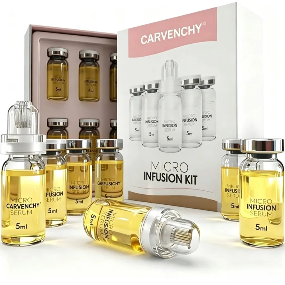 Multi-Peptide Collagen Microneedling Skin Care Set Firming Rejuvenating Skin Deep Moisturizing Brand Carvenchy Microinfusion Kit