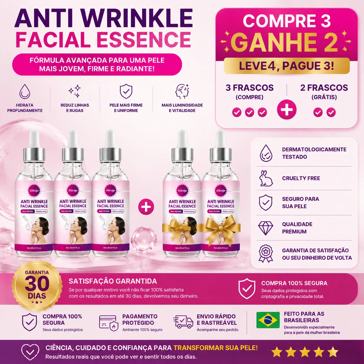 Collagen Peptide Lifting Anti Wrinkle Serum Blur Micro Creases Moisturizing Improve Skin Elasticity Women Daily Facial Care