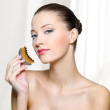 Portable Dry Facial Brush Soft Bristles Contoured Lymphatic Massage Tool Face Sculpting Device Home Spa Gentle Exfoliation Brush