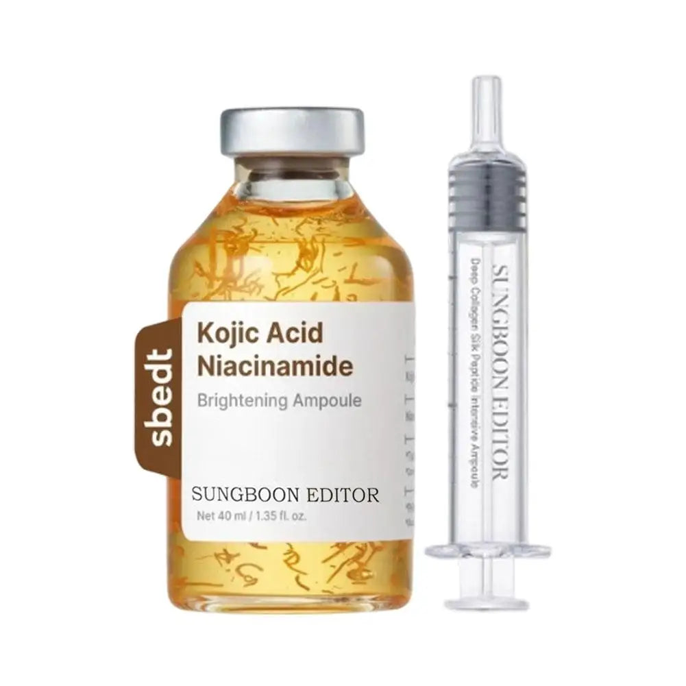 Lifting Ampoule Serum 40ml Set Skin Care Essence Silk Peptide Kojic Acid Niacinamide Collagen Vitamin Anti-Wrinkle Moisturizing