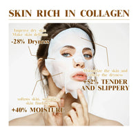 Collagen Anti Wrinkle Facial Mask Anti Aging Fade Fine Lines Firm Skin Moisturizing Brightening SkinCare Korean Cosmetics