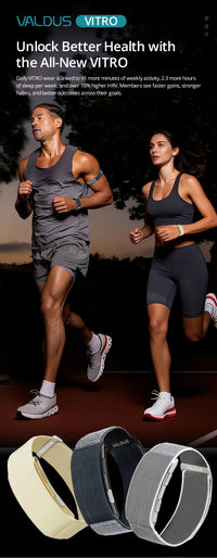 VALDUS 2025 New VITRO NO Screen Smart Bracelet ECG SOS Heart Rate Blood Pressure Sports Fitness Waterproof Screenless Smartwatch