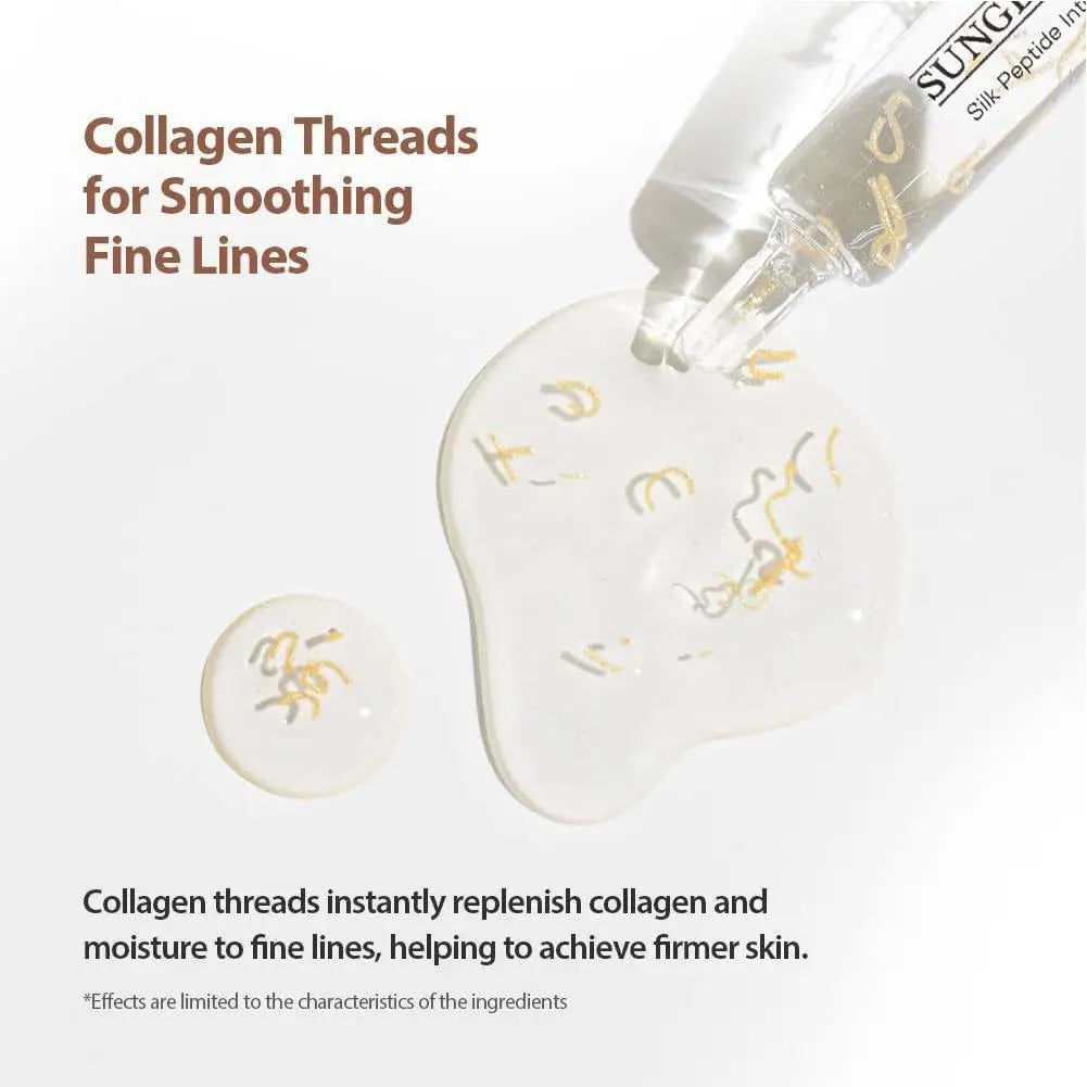 Collagen Silk Peptide Face Serum Anti Wrinkle Firming Elasticity Boosting Essence for Fine Lines, Hydrating Skin Care 30/40ml