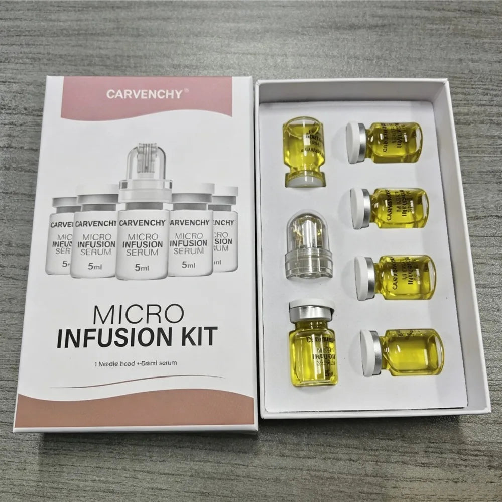 Multi-Peptide Collagen Microneedling Skin Care Set Firming Rejuvenating Skin Deep Moisturizing Brand Carvenchy Microinfusion Kit