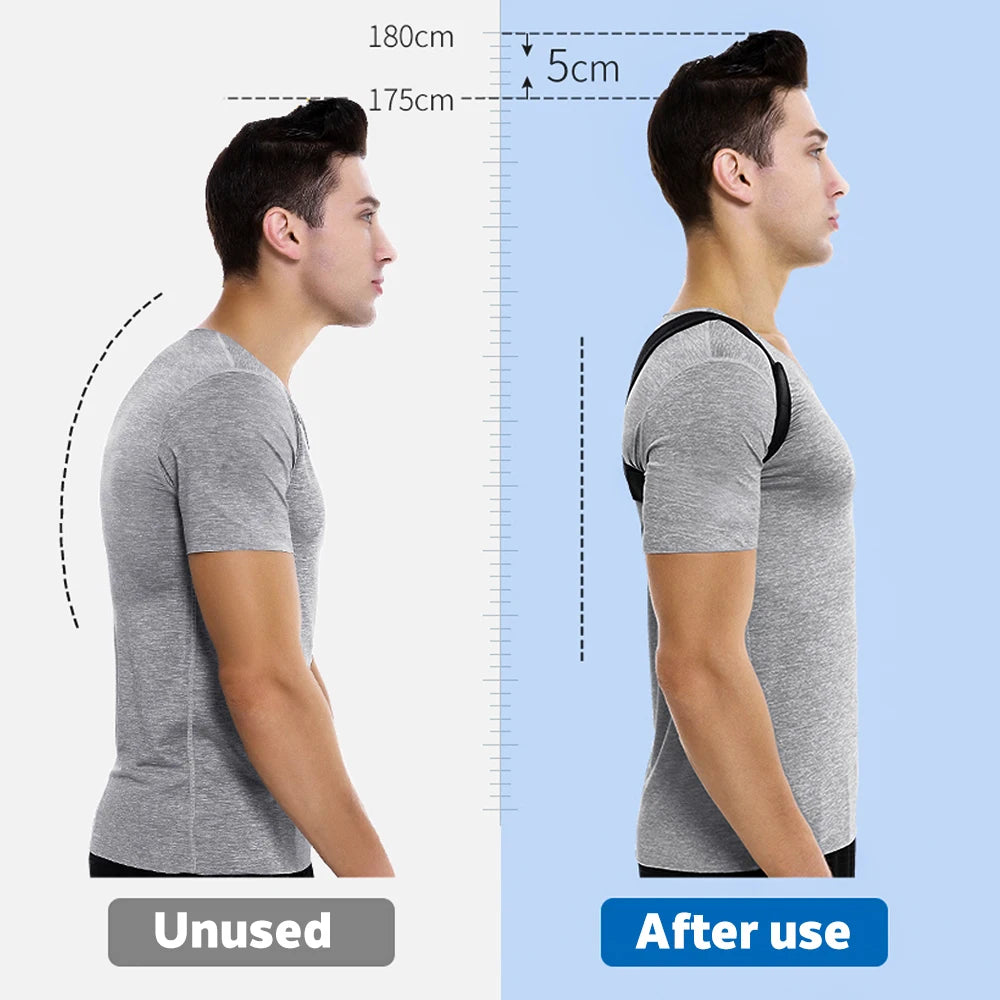 Medical Adjustable Back Shoulder Posture Corrector Belt Clavicle Spine Support Preventing Humpback Sports Upper Back Neck Brace