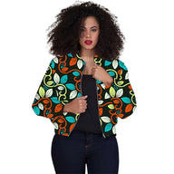 Tailor Made Women's Collarless Jacket African Print Original Design Ankara Styles Female Short Bomber Coats