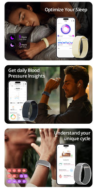 VALDUS 2025 New VITRO NO Screen Smart Bracelet ECG SOS Heart Rate Blood Pressure Sports Fitness Waterproof Screenless Smartwatch