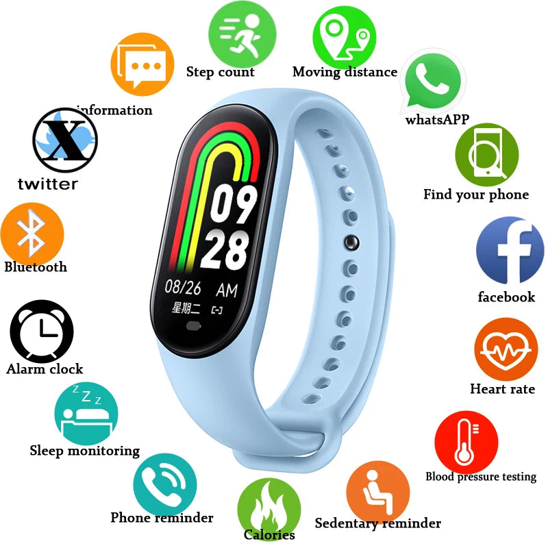 Xiaomi Smart Watch Screen Step Counting Multi Sport Fitness Mode Message Reminder Photography Music Remote Control Smart Band