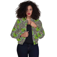 Tailor Made Women's Collarless Jacket African Print Original Design Ankara Styles Female Short Bomber Coats