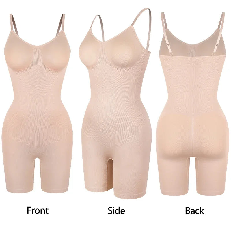 New Bodysuit Shapewear Women Tank Top Tummy Control Full Body Shaper Anti Chafing Shorts Slimming Waist Trainer Butt Lifter