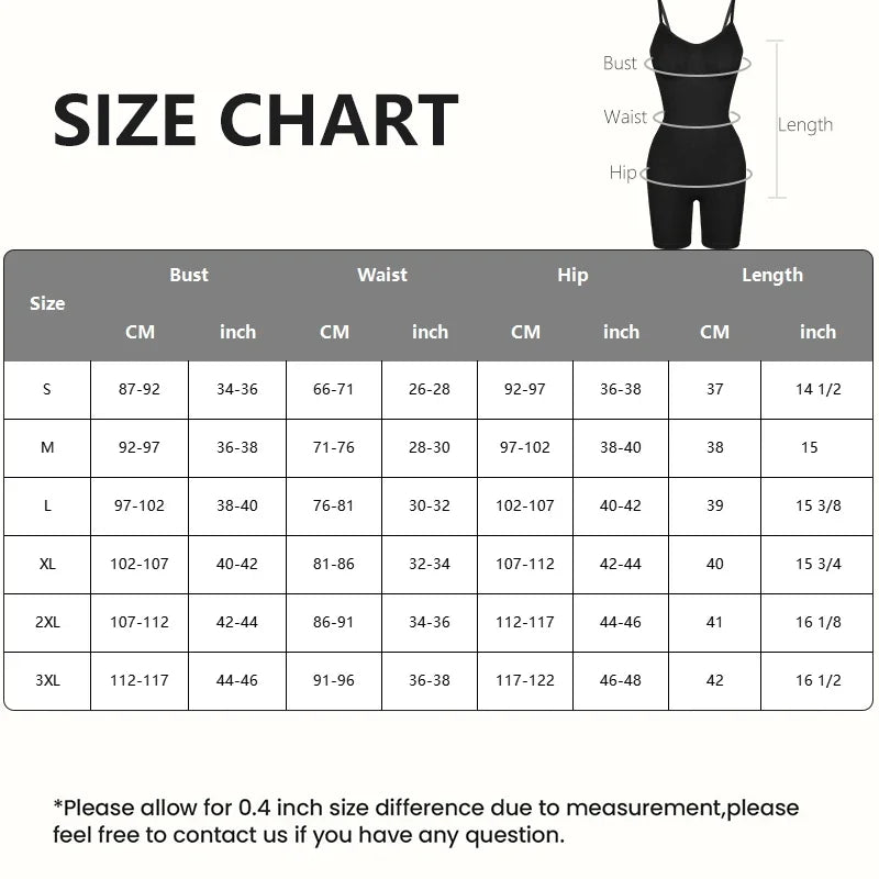 New Bodysuit Shapewear Women Tank Top Tummy Control Full Body Shaper Anti Chafing Shorts Slimming Waist Trainer Butt Lifter