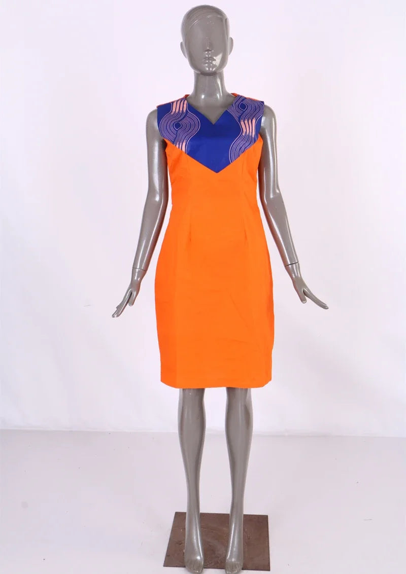 African Print Dress and Suit Coat for Women Cotton 2 Pieces Sets Traditional African Women Clothing Outwear WY586