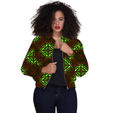 Tailor Made Women's Collarless Jacket African Print Original Design Ankara Styles Female Short Bomber Coats