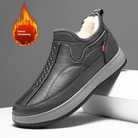 Winter Warm Fleece Snow Boots Round-toed Platform Ankle Boot Fashion Simple Non-slip Flat Cotton Shoes Men - Ever Bloom Now