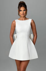 Fashion Big-Bowed Pearls Backless Dress Summer Slim Sleeveless A-line Dresses For Party Evening Women's Clothing - Ever Bloom Now