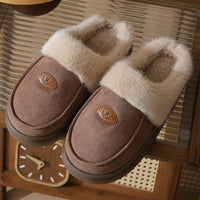 Winter Plush Slippers For Men Casual All-match Warm Suede House Shoes Indoor Non-slip Floor Bedroom Slipper - Ever Bloom Now